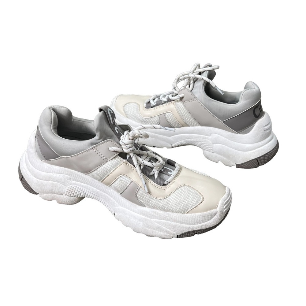 Circus By Sam Edelman White Gray Terry Sneakers Size 6 1/2 Women’s
